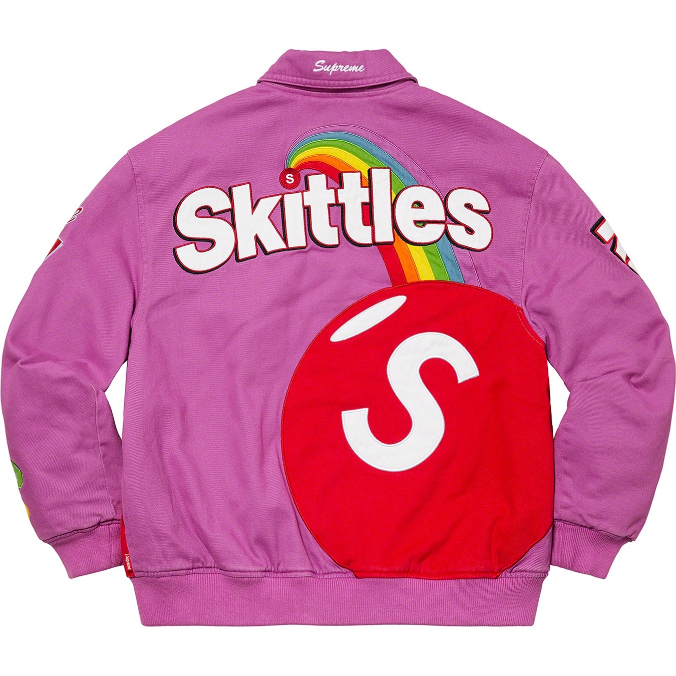 Supreme®/Skittles®/<wbr>Mitchell & Ness® Varsity Jacket view 4